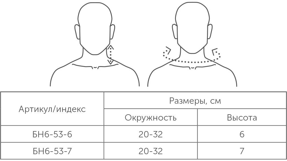 Ортопедический воротник БН6-53 Orlett, умеренная фиксация купить в OrtoMir24